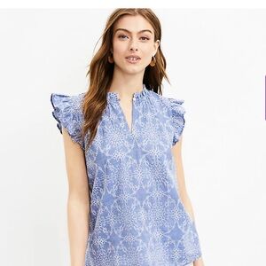 NWT Embroidered top from LOFT!